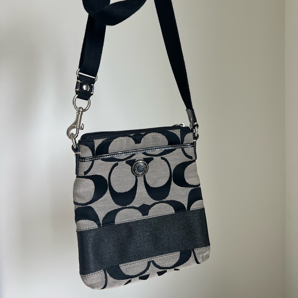 Coach black crossbody purse